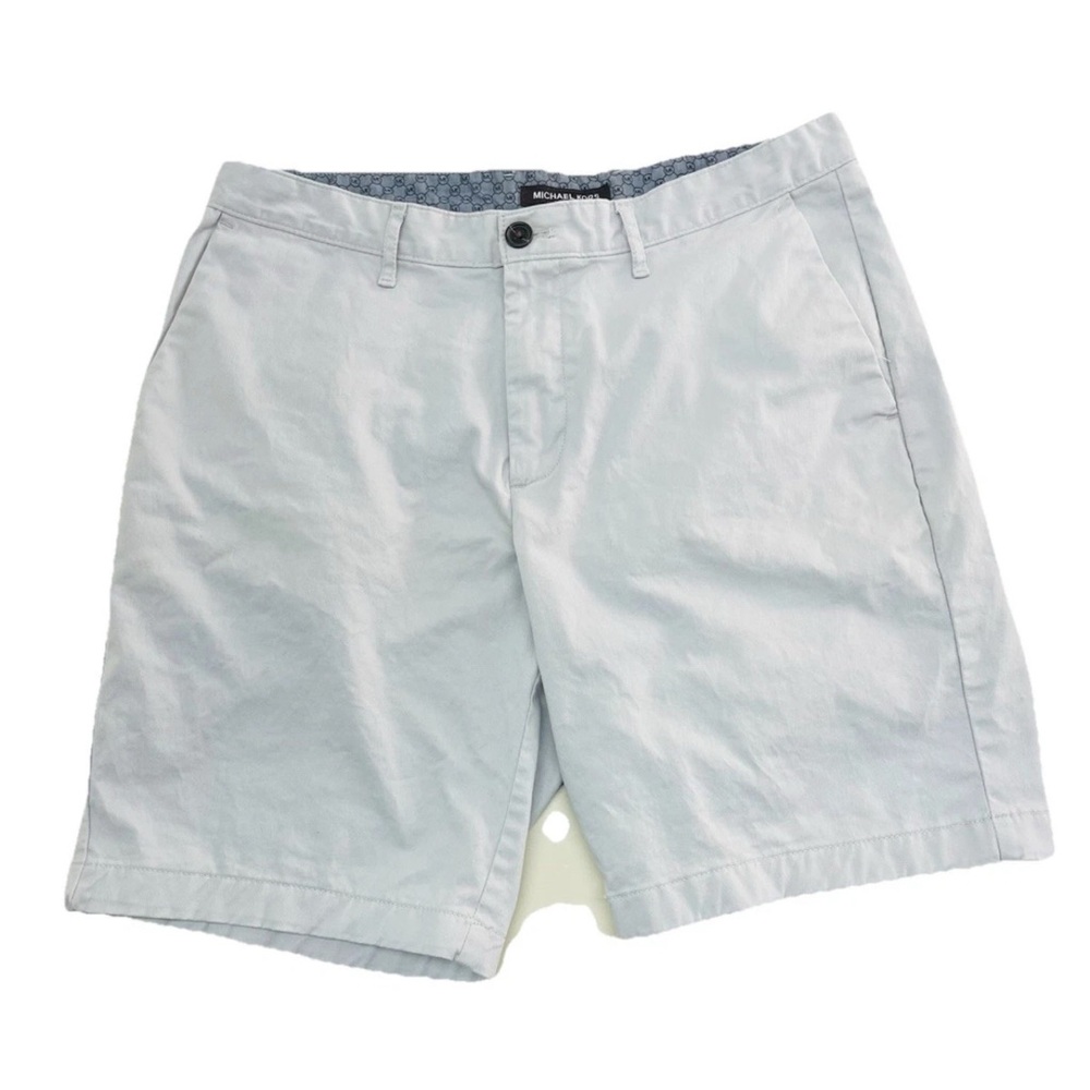 Michael Kors Shorts Mens 33 White/grey Stretch Mens Shorts Logo MK Inside